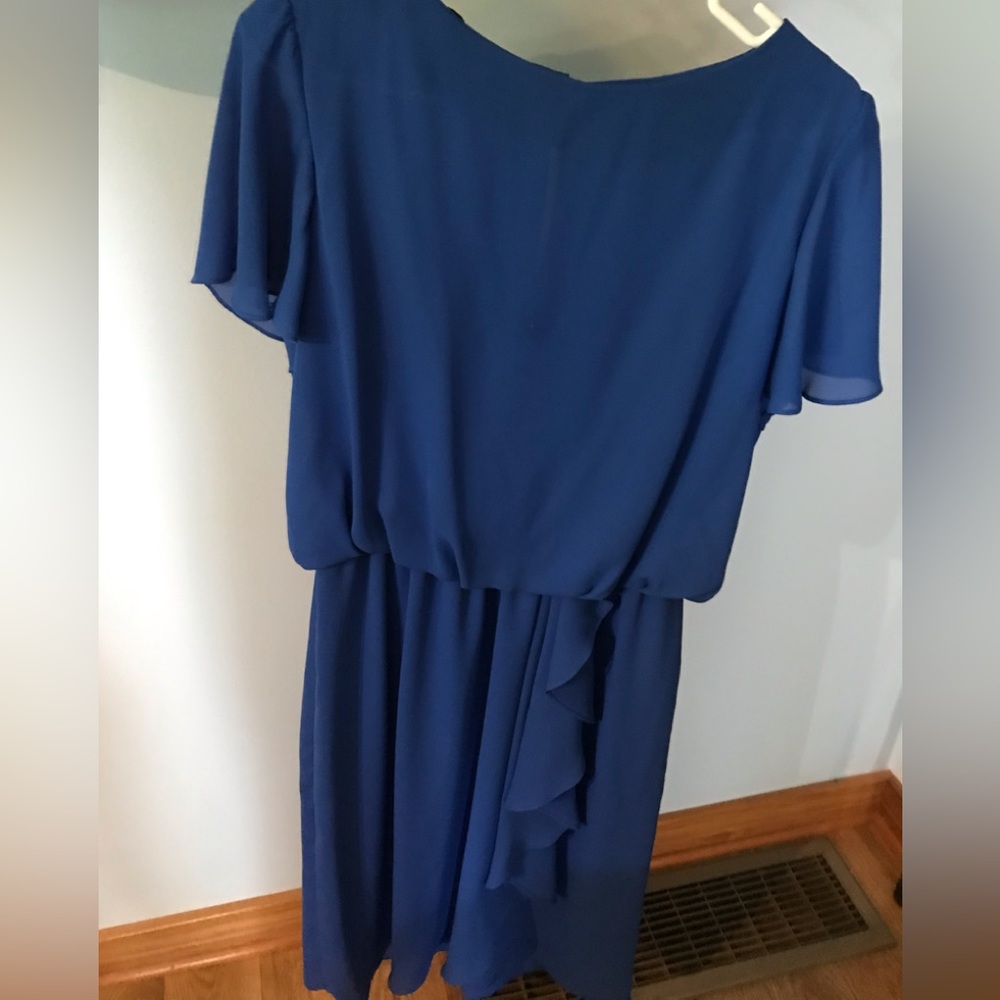 Very nice Royal Blue Dress.  Size 14 - Picture 2 of 7